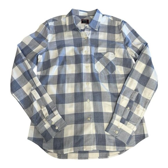 UNTUCKit Womens Volnay Plaid Long Sleeve Button Down Top~Various~Blue White NWT - Picture 7 of 11